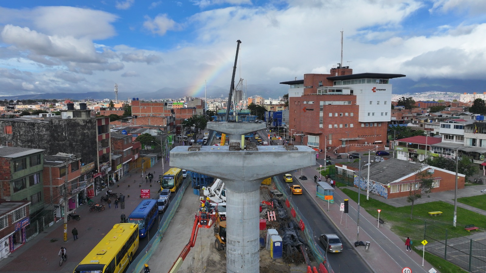 Obra metro de bogotá, avance